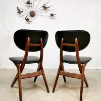 Vintage design dining chairs scissor legs eetkamerstoelen Webe Louis van Teeffelen
