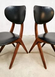 Scissor dining chair eetkamerstoelen stoel Webe vintage design Louis van Teeffelen