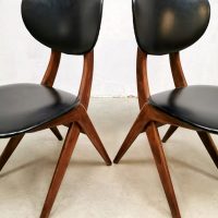 Scissor dining chair eetkamerstoelen stoel Webe vintage design Louis van Teeffelen