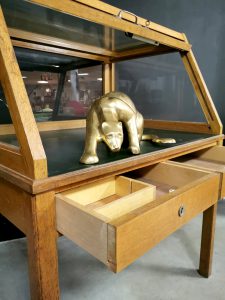 vintage antique display cabinet showcase vitrinekast