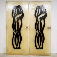 vintage design fiberglass doors art deuren midcentury