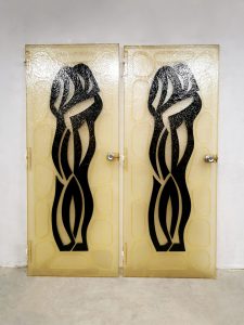 vintage design fiberglass doors art deuren midcentury