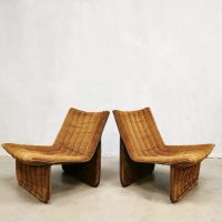 Vintage Dutch design easy chairs lounge fauteuils '70's minimalism'