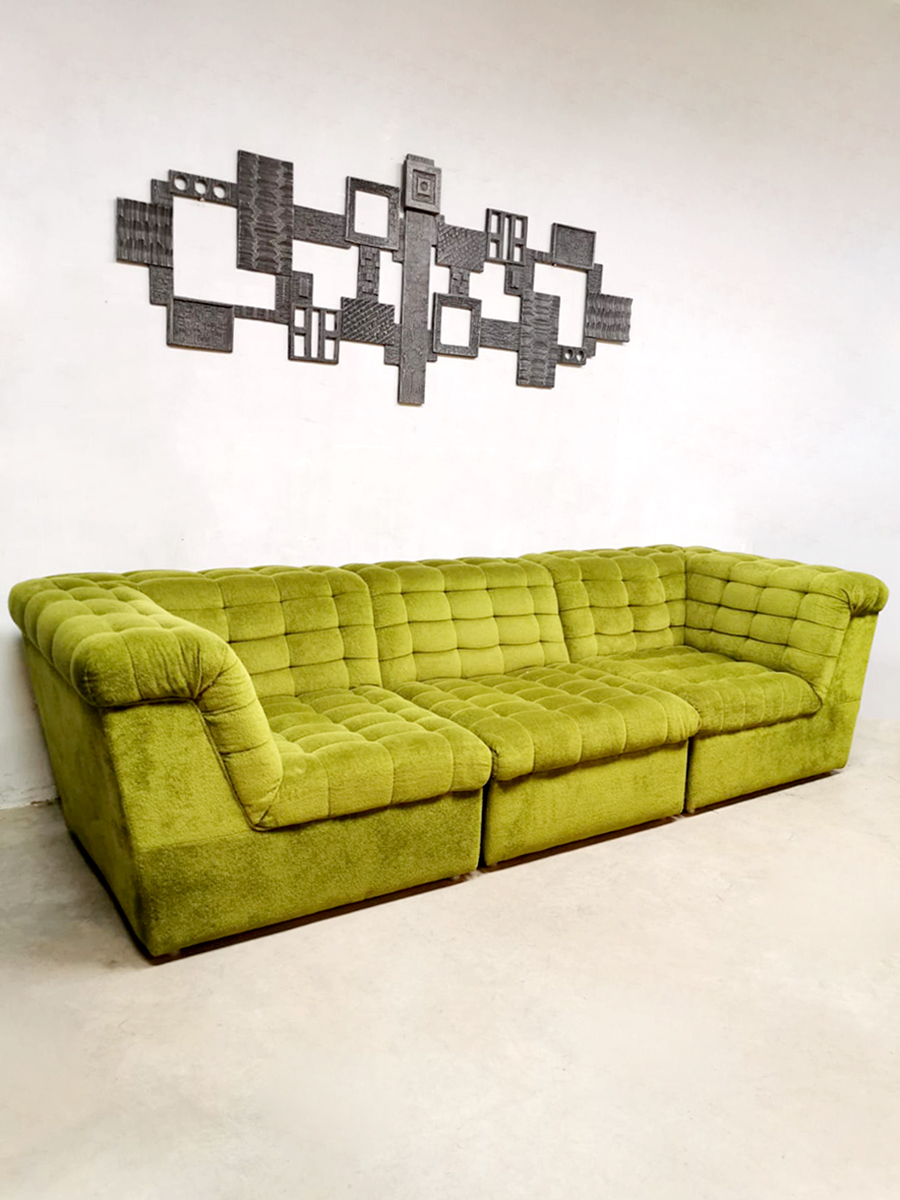 radiator Migratie Ijzig Vintage design modular sofa bank modulaire bank 'forest green' | Bestwelhip