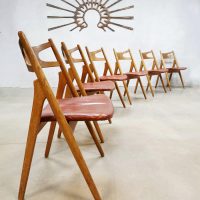 Vintage design CH29 'sawbuck' dining chairs eetkamerstoelen Hans Wegner