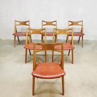 sawbuck dining chairs Hans J wegner