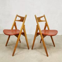 vintage Danish design sawbuck CH29 chairs Hans J Wegner