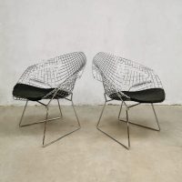 Vintage design diamond wire chair draadstoel Harry Bertoia Knoll