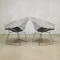 Sixties diamond wire chair draadstoel vintage Bertoia Knoll design