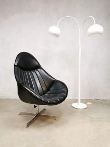 Vintage Dutch design swivel chair fdraaiauteuil Rudolf Wolf Rohe