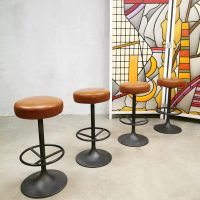 Swedish vintage industrial bar stools barkrukken Borje Johanson