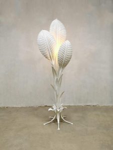 seventies vintage design flower floor lamp leaves Hans Kogl