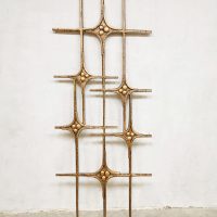 Vintage metal wall art sculpture wanddecoratie 'Brutalism'
