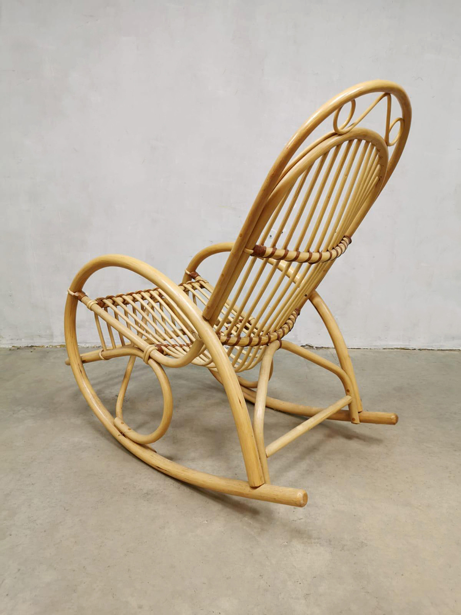 levering Aan boord een schuldeiser Vintage bamboo rocking chair bamboe schommelstoel Rohe Noordwolde |  Bestwelhip