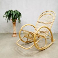 Vintage bamboo rocking chair bamboe schommelstoel Rohe Noordwolde