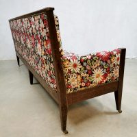 Antique French dining sofa bench eetkamer bank 'flower power'