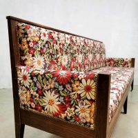 French midcentury antique dining sofa eetkamer bank Frans fifties bench jaren 50