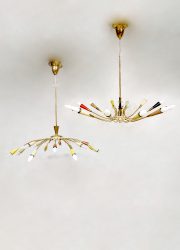 Midcentury Italian design chandelier pendant Sputnik style hanglamp