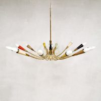 Chandelier hanglamp pendant lamp Sputnik style vintage design Italian fifties