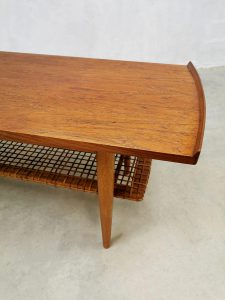 Vintage Dutch design webbing coffee table geweven salontafel retro scandinavian style