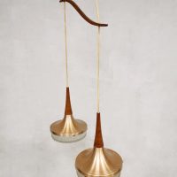 Pendant rose vintage hanglamp sixties Danish jaren 60
