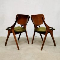 Vintage Danish velvet dining chairs eetkamerstoelen Hovmand Olsen Mogens Kold