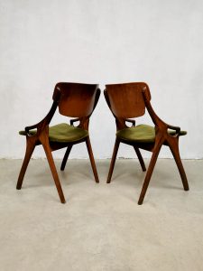 Vintage Danish velvet dining chairs eetkamerstoelen Hovmand Olsen Mogens Kold