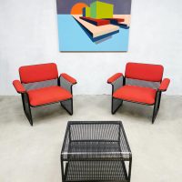 Arm chairs vintage seventies fauteuil coffeetable Italian Talin design lounge set