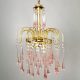Vintage Italian design Murano glass chandelier kroonluchter Paolo Venini 'Teardrops'