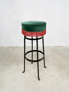 midcentury barstool moulin rouge fringe stools barkrukken kruk retro