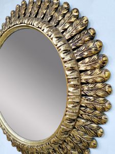 sunburst vintage mirror French design zonnespiegel gold gilded