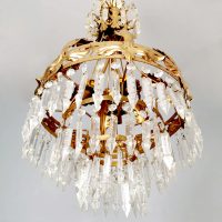 kroonluchter chandelier hollywood regency gold gilded