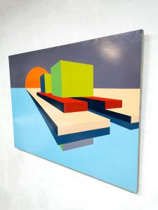 Modern Contemporary Art painting schilderij geometric colored shapes