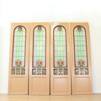 Vintage stained glass doors 'Jugendstil' glas in lood deuren
