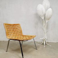Vintage design leather easy Net chair fauteuil Giancarlo Vegni Fasem