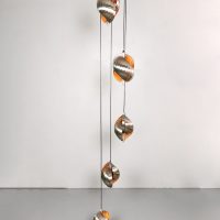 Vintage design twirling pendant hanglamp Henri Mathieu Lyfa
