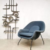 Midcentury Knoll Womb vintage Eero Saarinen fifties design baarmoeder stoel lounge easy fauteuil chair