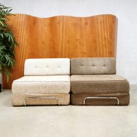 Vintage lounge sofa daybed fauteuil bank 'structure duo tone'