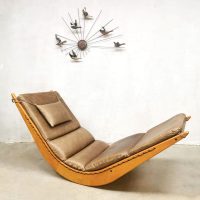midcentury panton style schommelstoel rocking chair