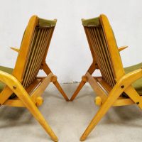Scissor legs set armchairs lounge chair vintage midcentury fauteuil