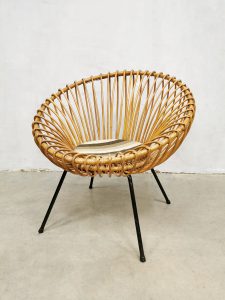 vintage Rohe Noordwolde design Albini rattan chairs rotan fauteuils
