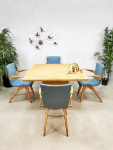 vintage design rattan rotan dining table bamboo bamboe eetkamertafel
