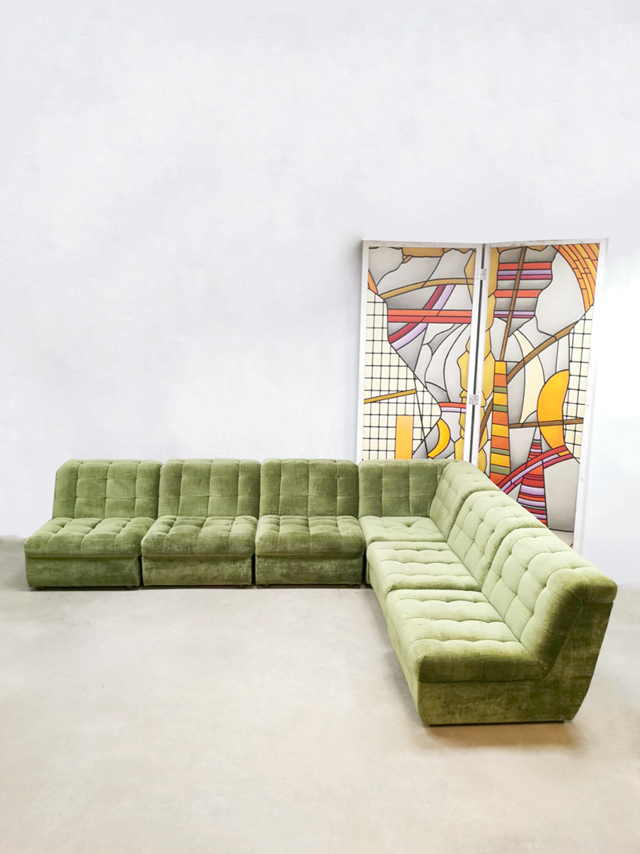 Modulaire sofa elementen bank seventies modular vintage design Boho