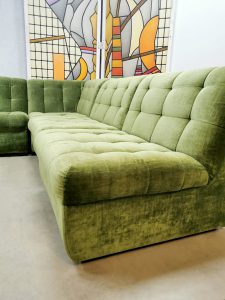 Bank sofa vintage velvet modular elements modulair bank sofa jaren 70