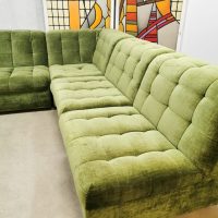 Vintage modular lounge sofa modulaire elementen bank 'soft green'