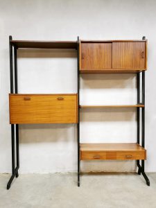 Vintage Simpla lux wall unit cabinet wandsysteem wandkast