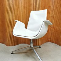 Tulip office chair bureaustoel Kill international white leather