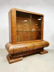 vitrinekast cabinet showcase art deco kast