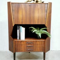 Midcentury design corner cabinet bar hoekkast 'rosewood delight'