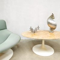vintage marble coffee table oval salontafel
